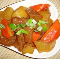 土豆烧蹄筋的做法