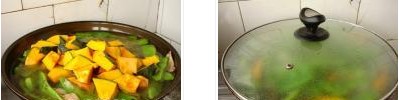 倭瓜炖扁豆的做法图文步骤