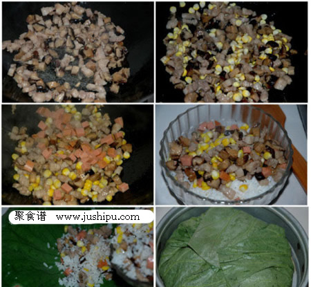 荷叶饭的做法图文步骤