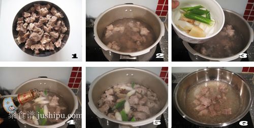 清炖白萝卜牛腩汤的做法 jushipu.com