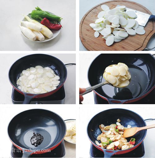 蚝油茭白的做法 jushipu.com