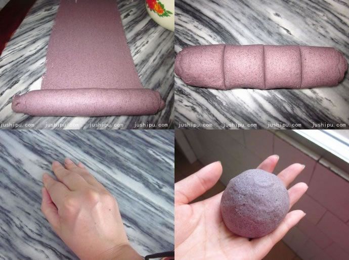 紫米馒头的做法 jushipu.com