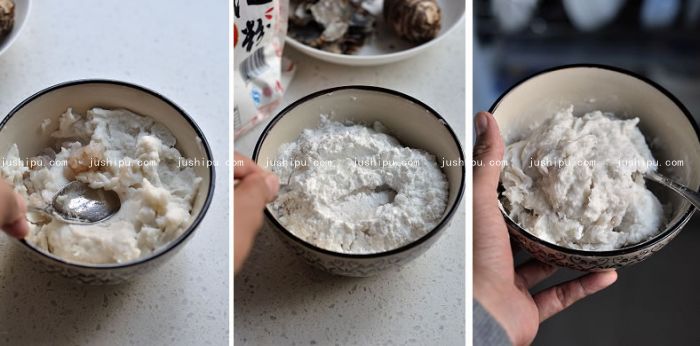 芋泥虾仁饼的做法 jushipu.com