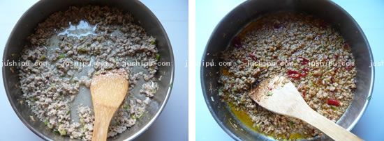 辣肉面的做法 jushipu.com