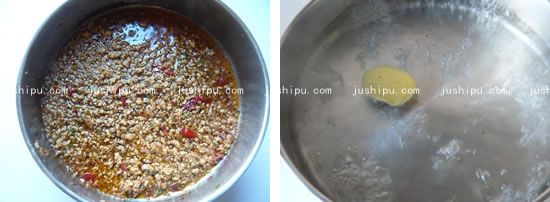 辣肉面的做法 jushipu.com