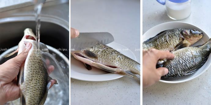 豆瓣酱烧鲫鱼的做法 jushipu.com