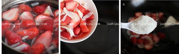 百合草莓的做法 jushipu.com