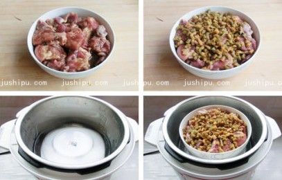 酸豆角蒸排骨的做法 jushipu.com