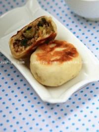 榨菜肉末发面饼的做法