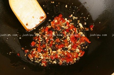 辣炒菜心的做法 jushipu.com