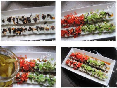 双椒豆豉臭豆腐的做法 jushipu.com