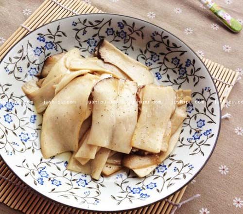 香煎椒盐杏鲍菇的做法 jushipu.com