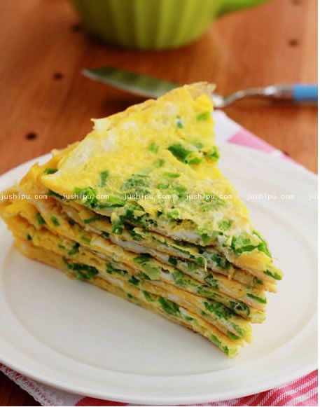 鸡蛋饼的做法 jushipu.com