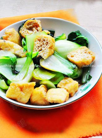 上海青烧油豆腐的做法 jushipu.com