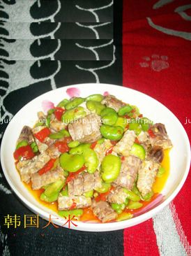 虾蛄肉炒豆米的做法 虾蛄肉炒豆米的做法