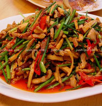 韭花肉丝的做法 jushipu.com