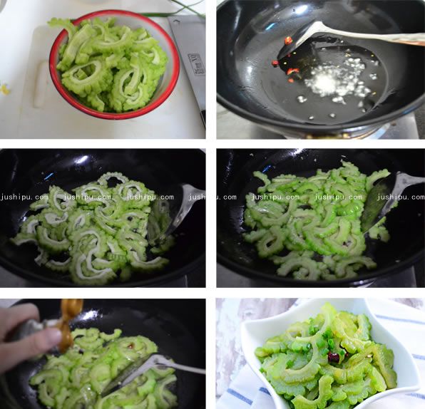 素炒苦瓜的做法 jushipu.com