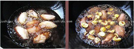 红酒板栗烧鸡翅的做法 jushipu.com